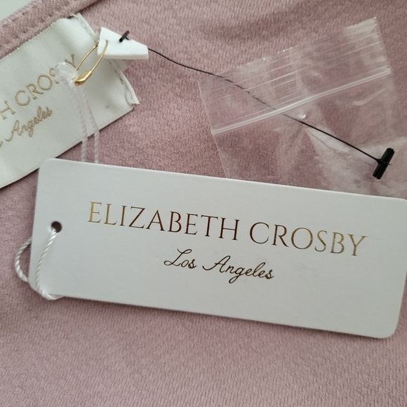 ELIZABETH CROSBY Anthropologie NWT Pink Emma Dress Tie Waist M - Picture 11 of 13